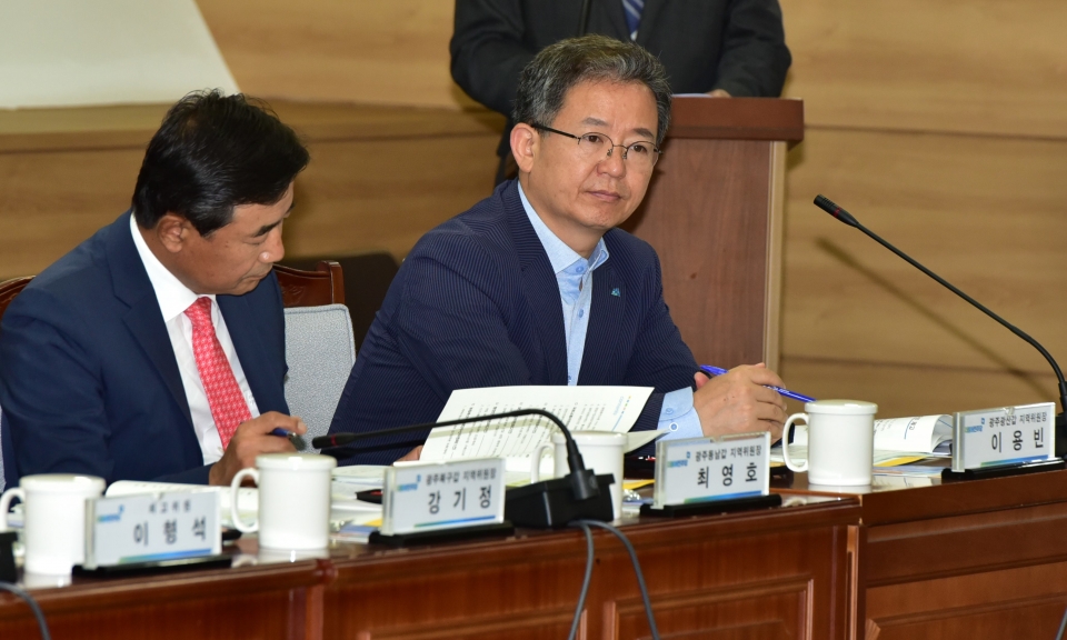 24일 광주광역시의회에서 더불어민주당과 광주광역시 예산정책협의회가 열렸다.