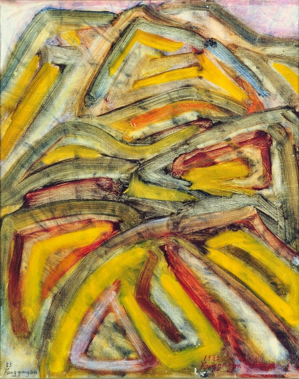 故 강용운 作 ‘무등의 맥’ 1983 캔버스에 유채 65×53cm  광주시립미술관 소장